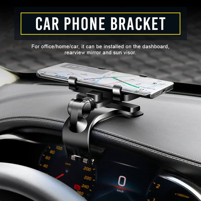 🔥 Supporto universale per telefono da auto - Supporto per telefono da cruscotto con rotazione a 360° [clip aggiornata che non cade mai] - Supporto per telefono da auto per iPhone, Samsung, Google, Nokia e tutti gli smartphone da 4-7 pollic