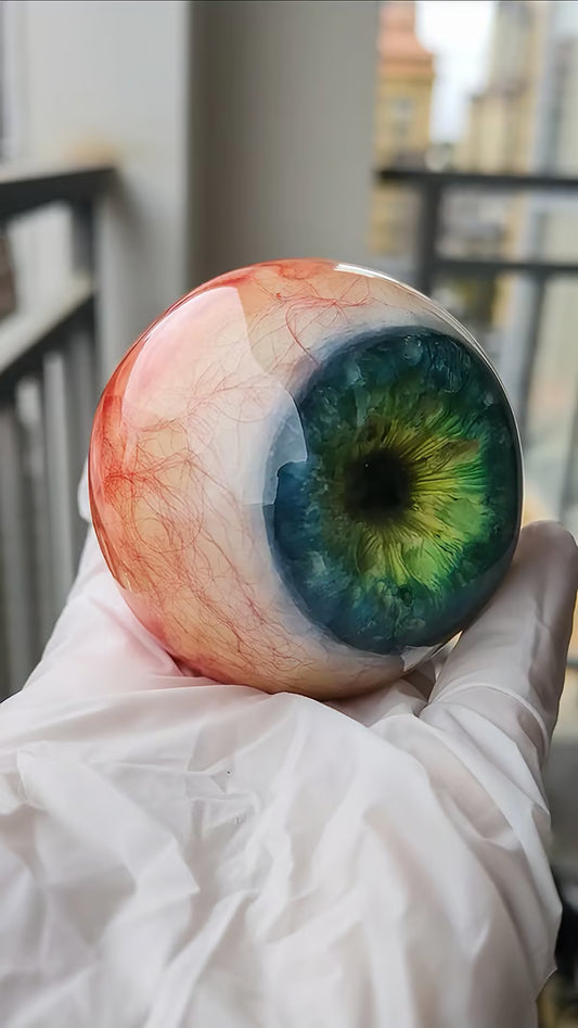 ⚡️Ultimo giorno: 50% di sconto - Decorazione di lusso iperrealistica a forma di occhio di mostro👁 Gioielli gotici in vetro colorato realizzati a mano