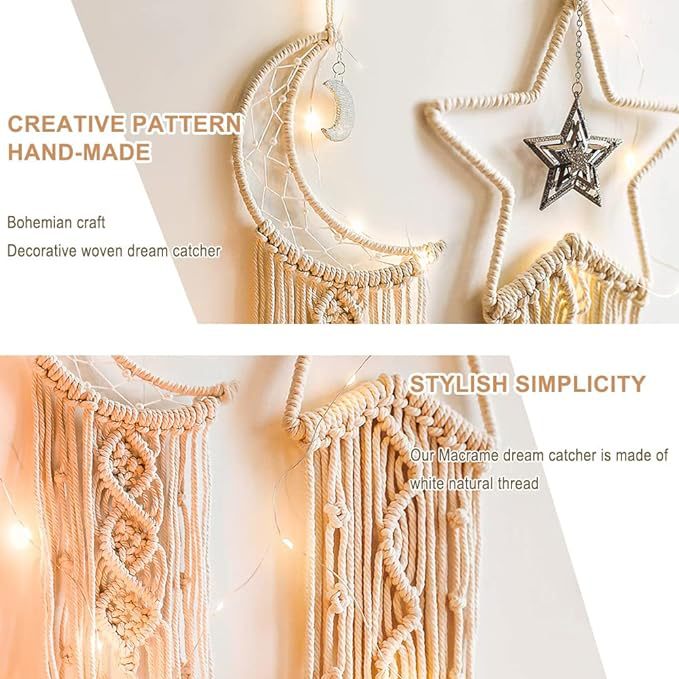 🌙Decorazione da parete intrecciata da sogno