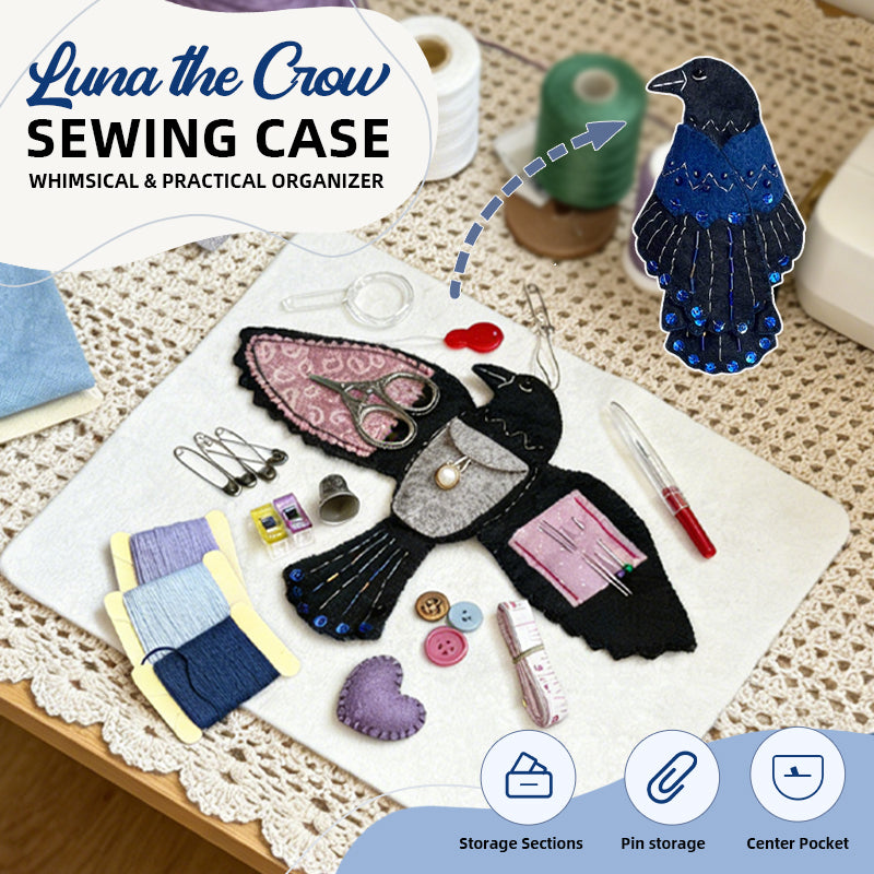 Astuccio da cucito Luna il corvo