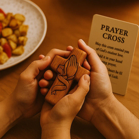 💕✝️Carta tascabile con croce di preghiera in legno💯🪵Regalo 3D intagliato a mano per i tuoi cari!