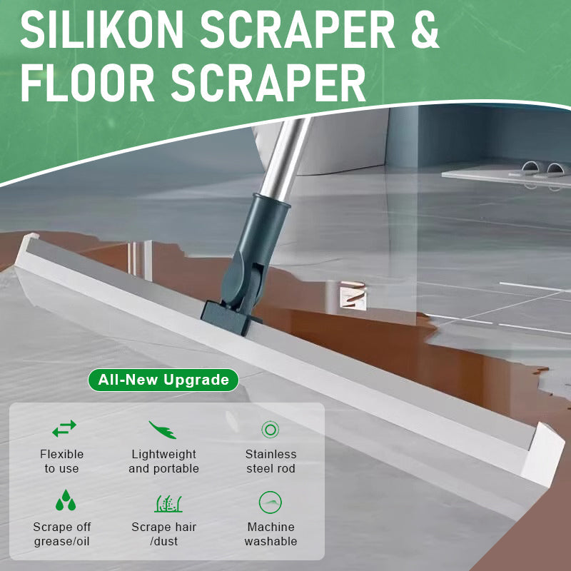 🧹 Spazzola e raschietto per pavimenti in silicone magico
