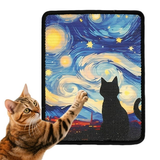 Tappetino artistico da parete per gatti | Tappetino da parete salvaspazio
