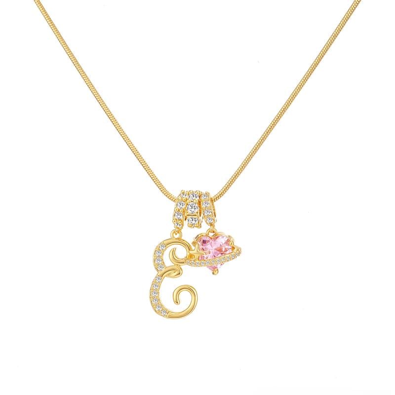🎁Collane con pendente a tre strati placcate in oro 14 carati con iniziali dalla A alla