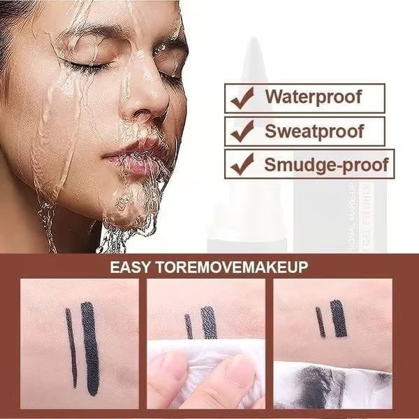 Eyeliner gel nero naturale a lunga tenuta, waterproof, formula naturale, sicuro e innocuo, delicato e facile da rimuovere