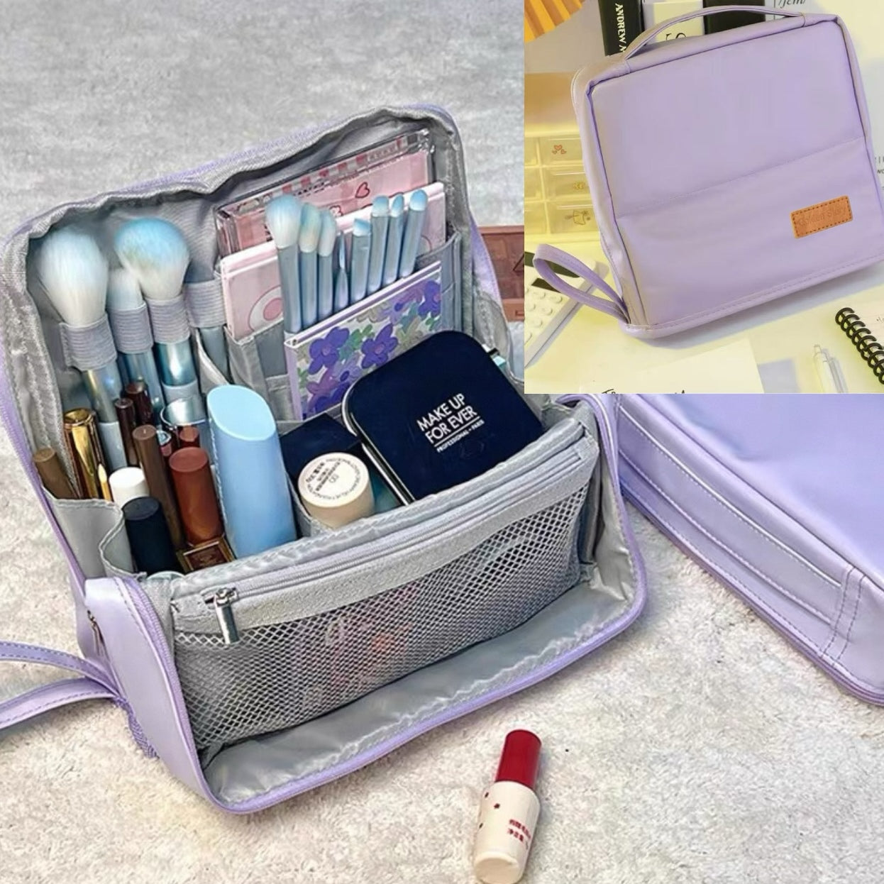 Borsa cosmetica verticale – Portatile, grande capienza