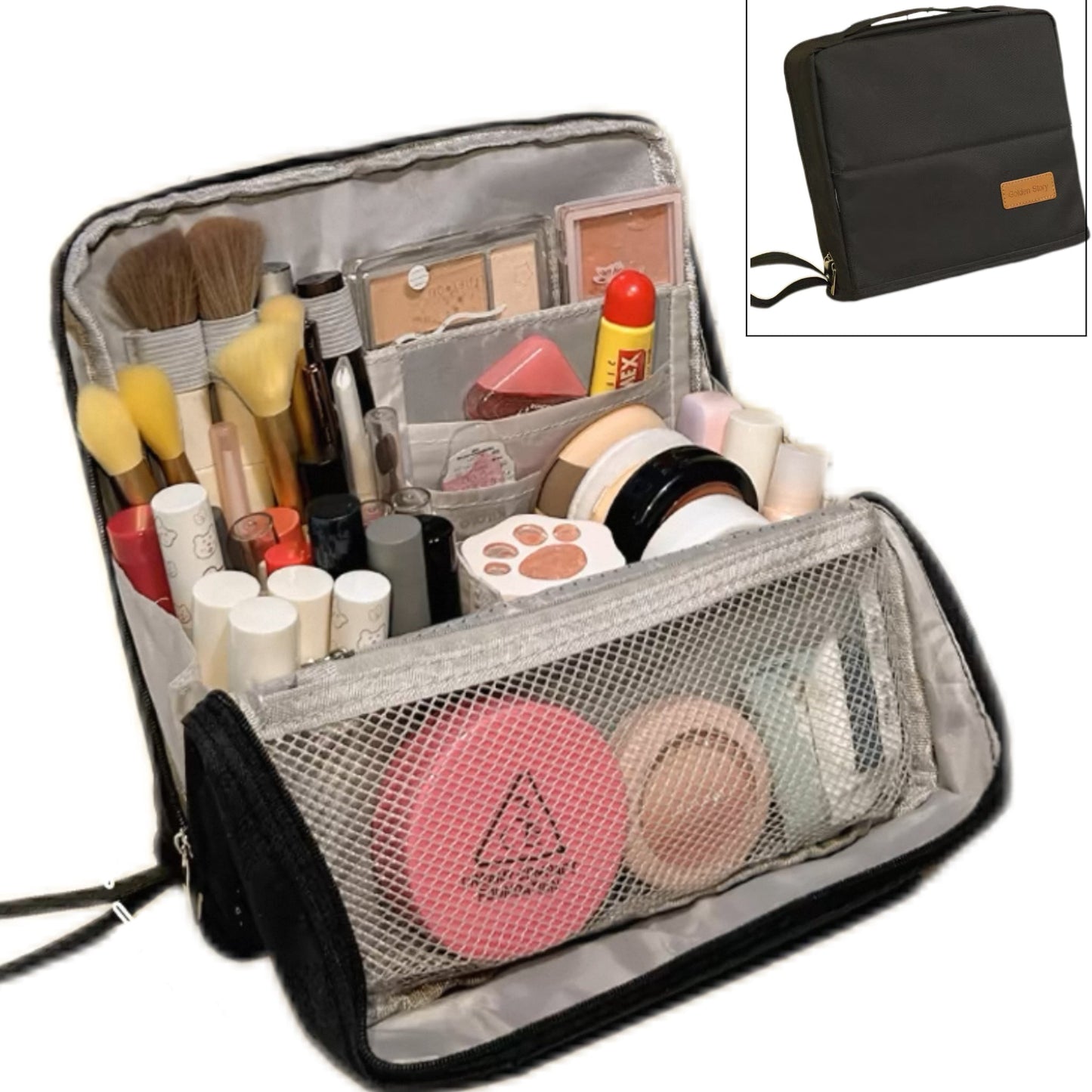 Borsa cosmetica verticale – Portatile, grande capienza