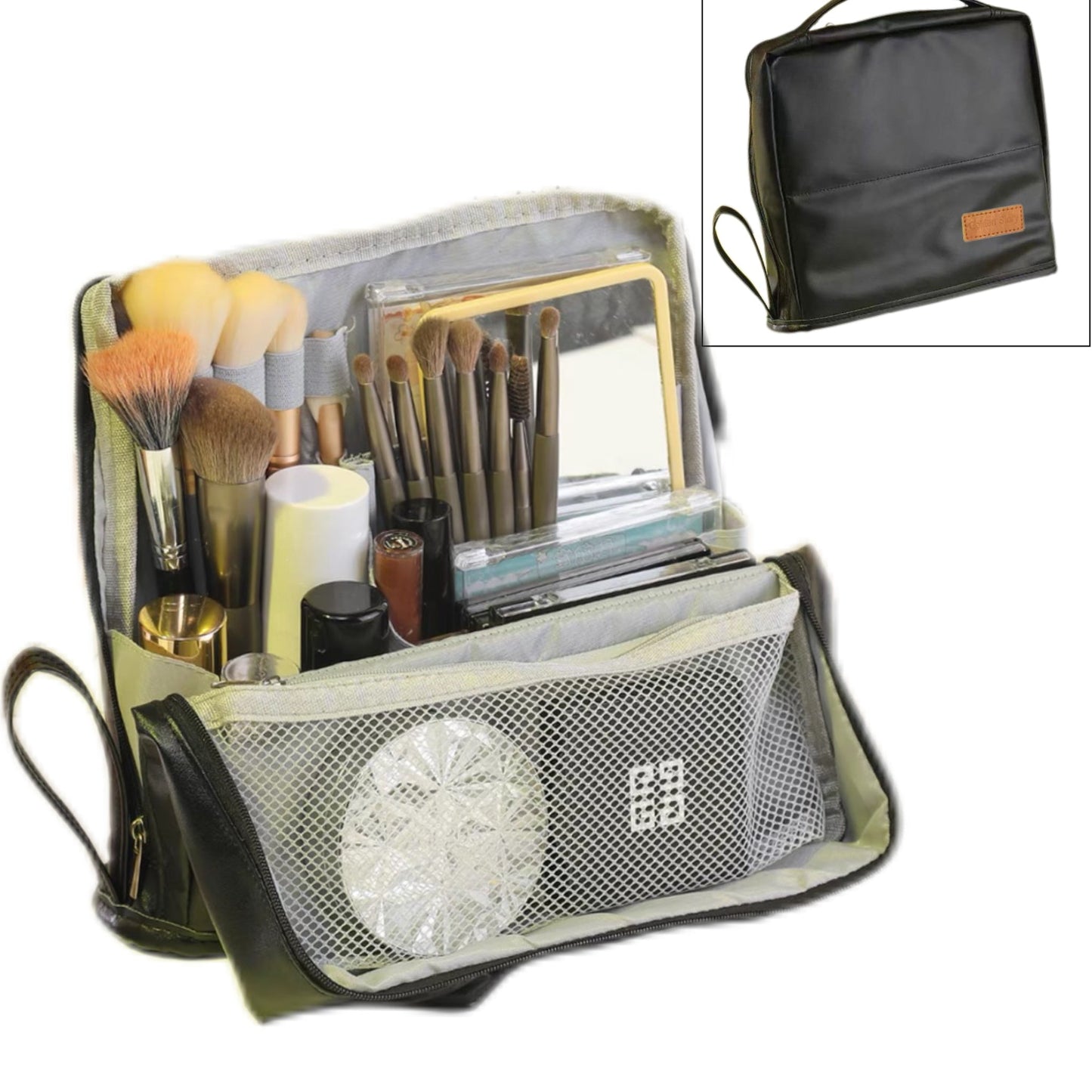 Borsa cosmetica verticale – Portatile, grande capienza