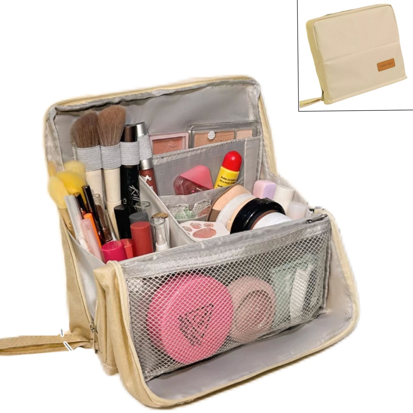 Borsa cosmetica verticale – Portatile, grande capienza