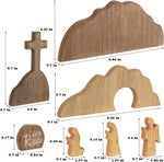 🔥Ultimo giorno 49% di sconto - La croce di legno della Resurrezione e la tomba vuota che ricordano alla tua famiglia il vero significato della Pasqua
