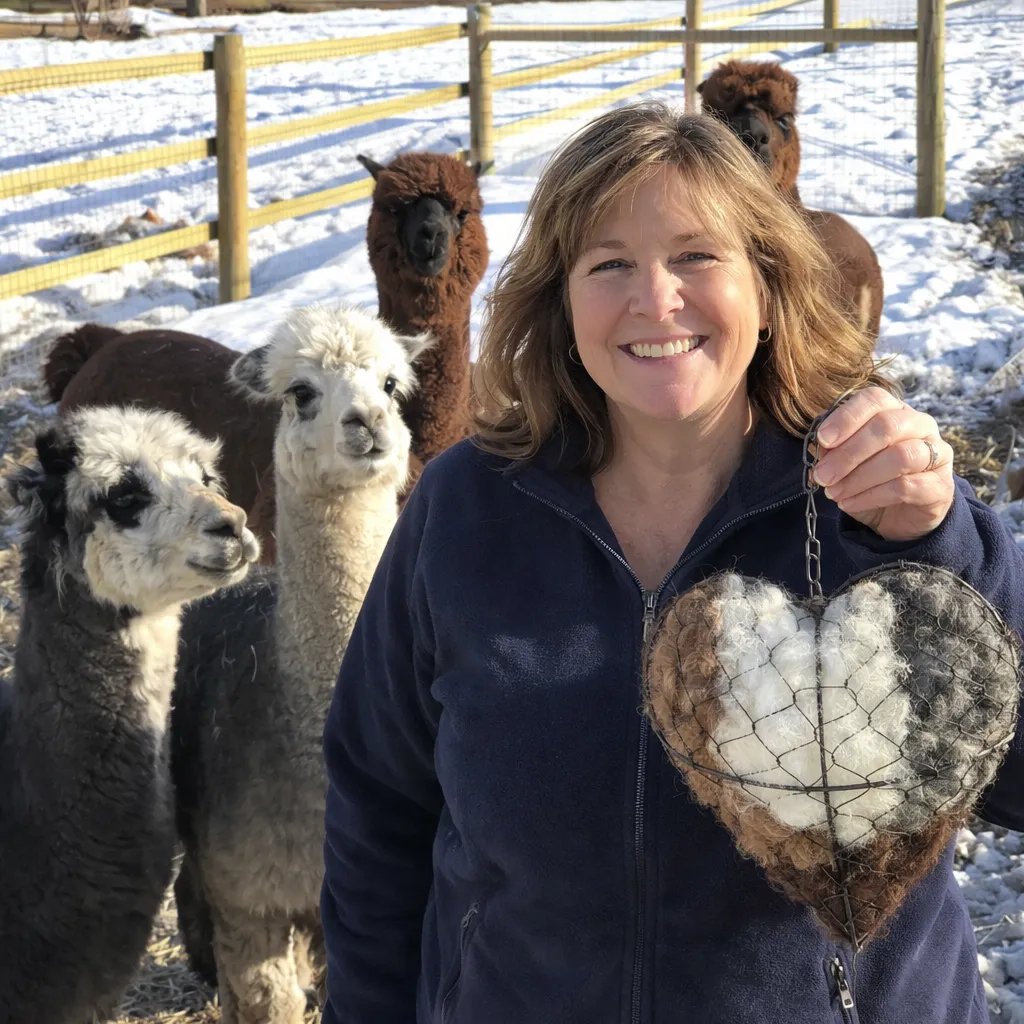 🕊️ Nido per uccelli fatto a mano in fibra di alpaca a forma di cuore