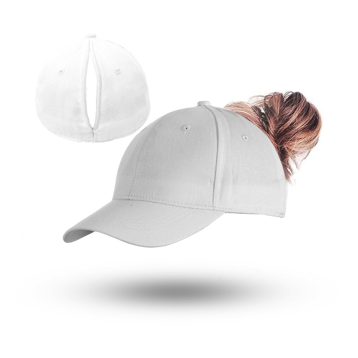 Cappellino da baseball con coda di cavallo e chiusura magnetica
