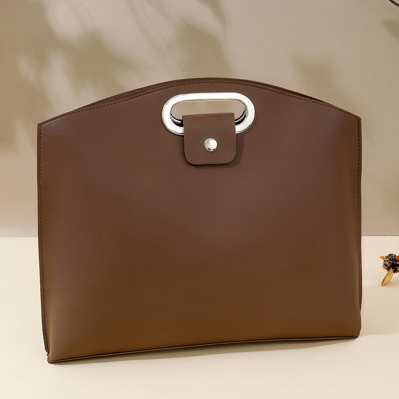Borsa impermeabile in pelle per laptop da 14-16 pollici, 2 pezzi, per donna, borsa a mano