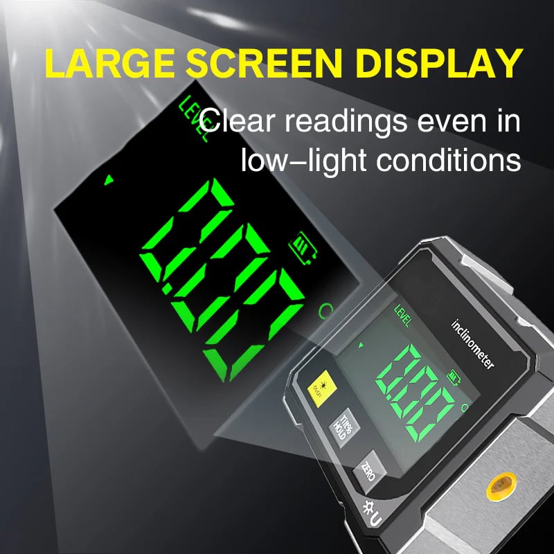 Misuratore angolare digitale magnetico a 4 lati con laser