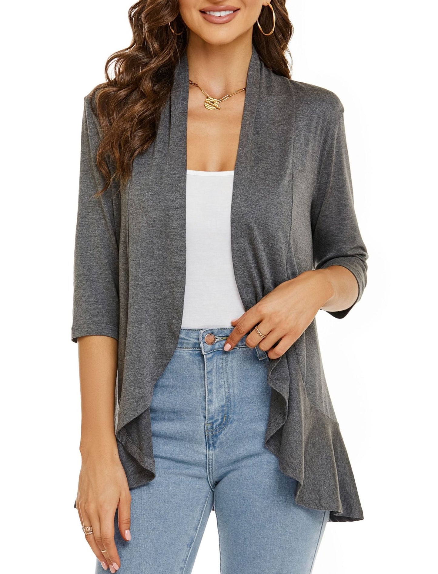 Cardigan donna casual e leggeri aperti sul davanti