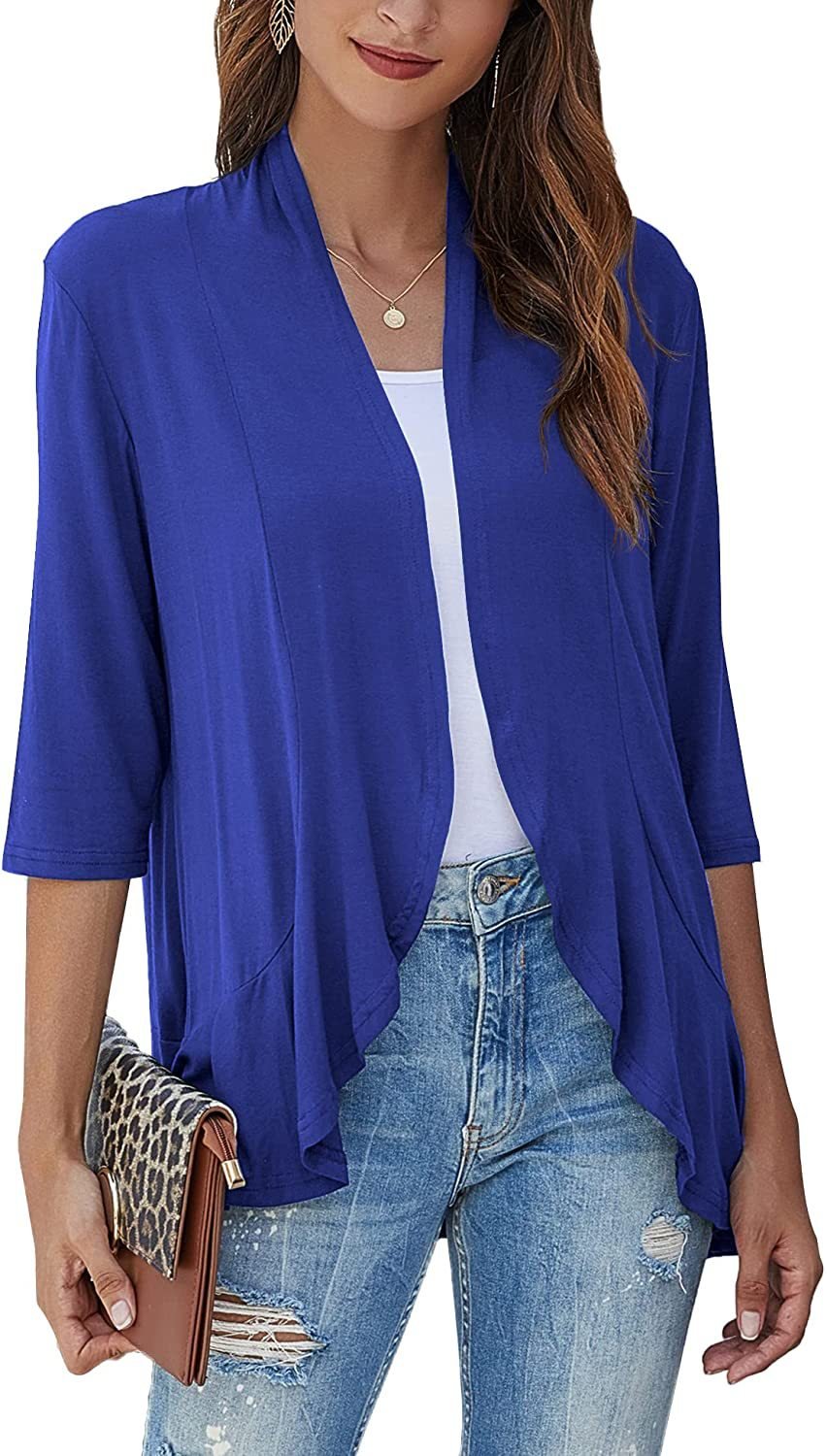 Cardigan donna casual e leggeri aperti sul davanti