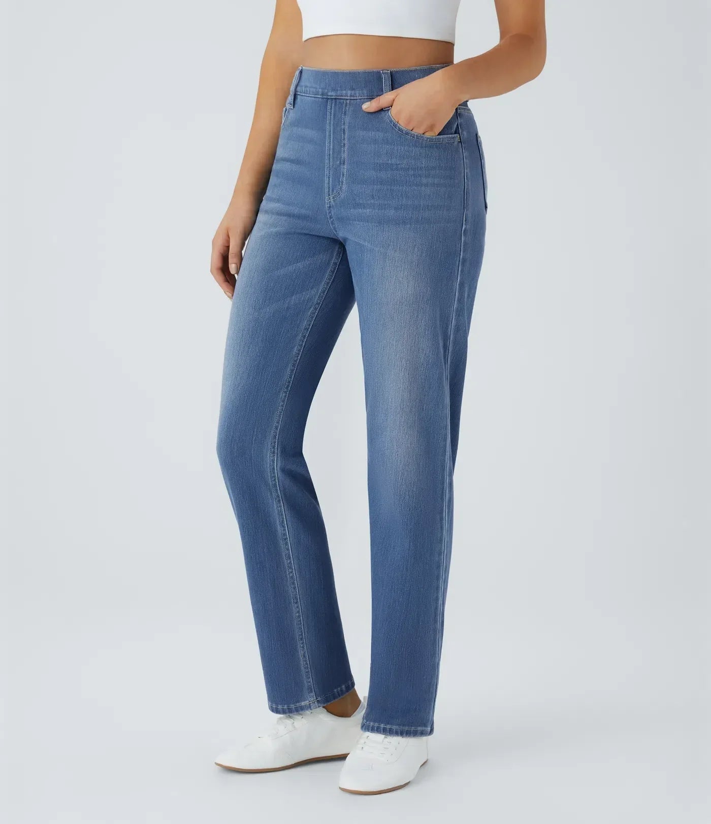 Pantaloni a vita alta elastici e confortevoli