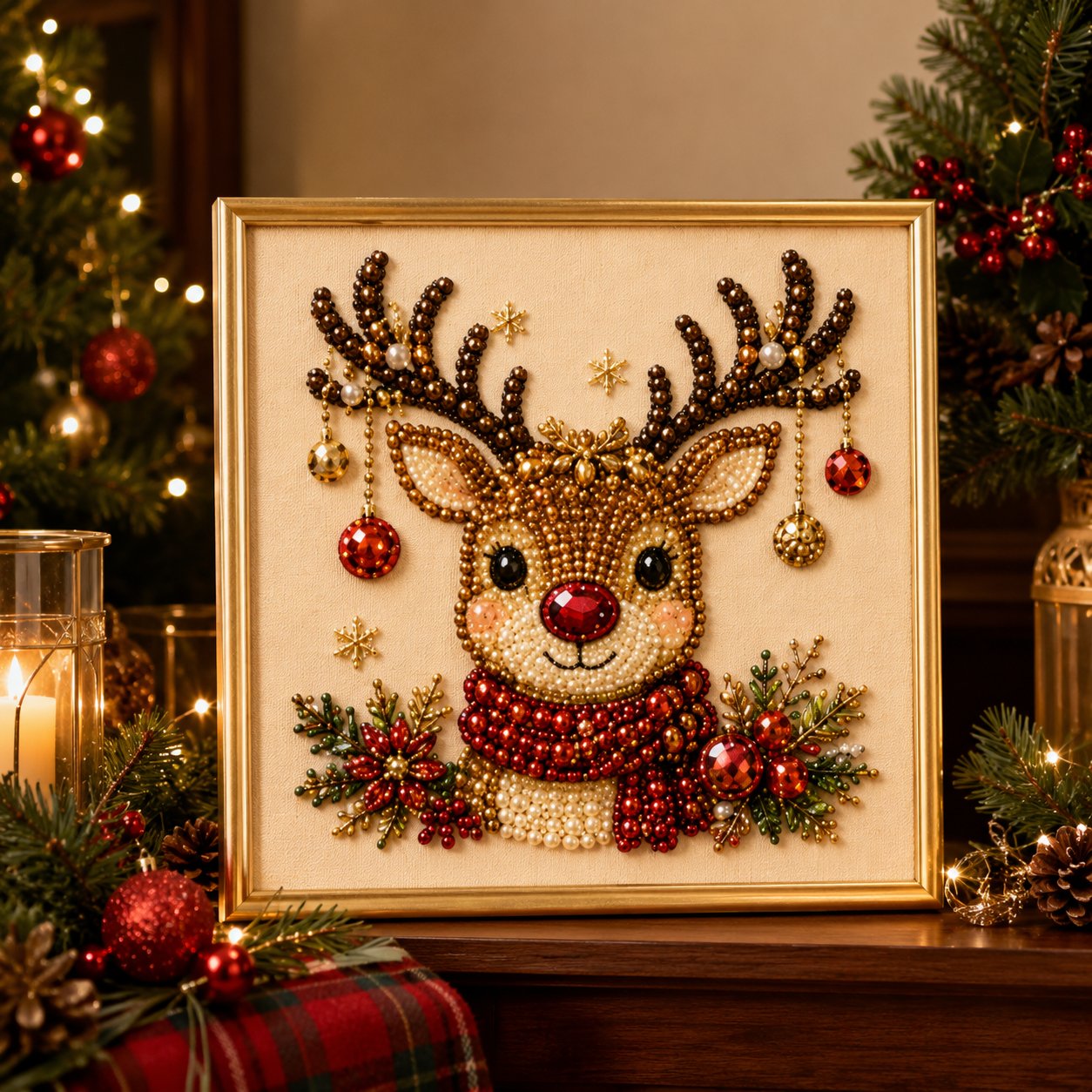 🧘Rilassante e adatto ai principianti - 🎨💎Kit fai da te per un quadro natalizio con perline e diamanti