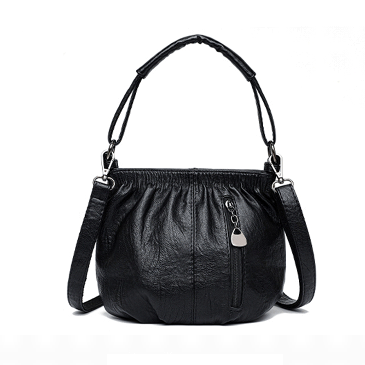Borsa da donna plissettata in materiale morbido – Versatile, può essere portata a mano, a tracolla o a spalla 👜✨