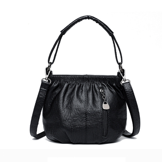 Borsa da donna plissettata in materiale morbido – Versatile, può essere portata a mano, a tracolla o a spalla 👜✨