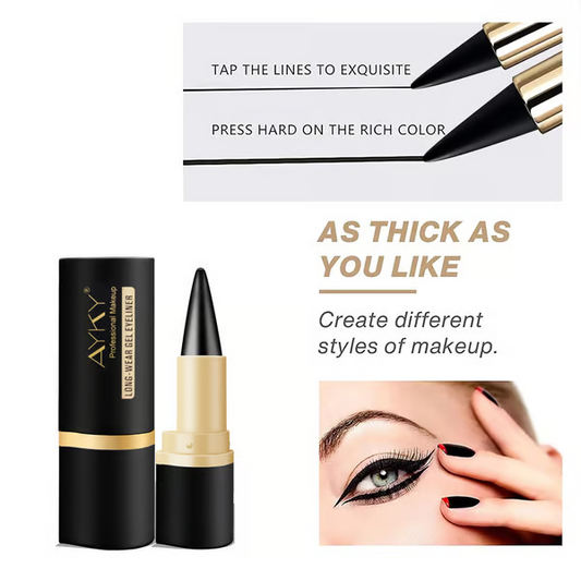 Eyeliner gel nero naturale a lunga tenuta, waterproof, formula naturale, sicuro e innocuo, delicato e facile da rimuovere