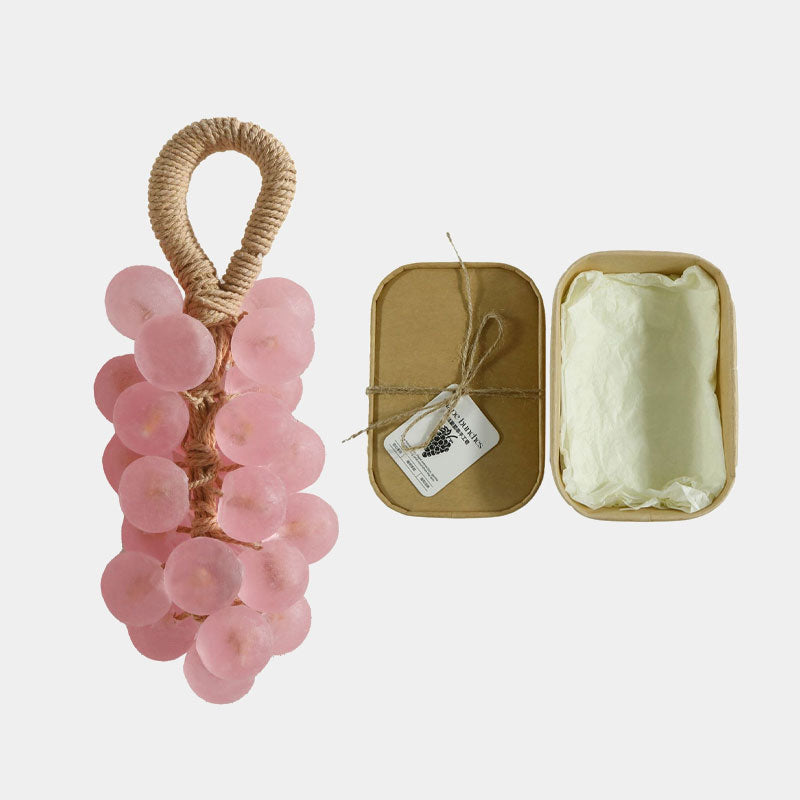 Sapone originale fatto a mano con cristalli di uva, detergente delicato per il viso (confezione singola: 25 pezzi)