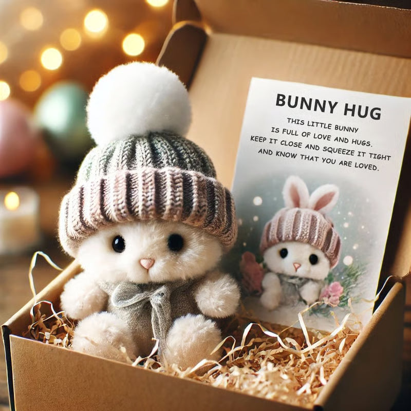 🎉Saldi speciali🐇Mini coniglietto abbraccio fatto a mano, grazioso regalo di Pasqua
