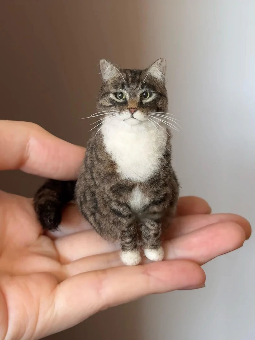 🔥ULTIMO GIORNO 49% DI SCONTO -🐱💖Mini gatto di lana infeltrita