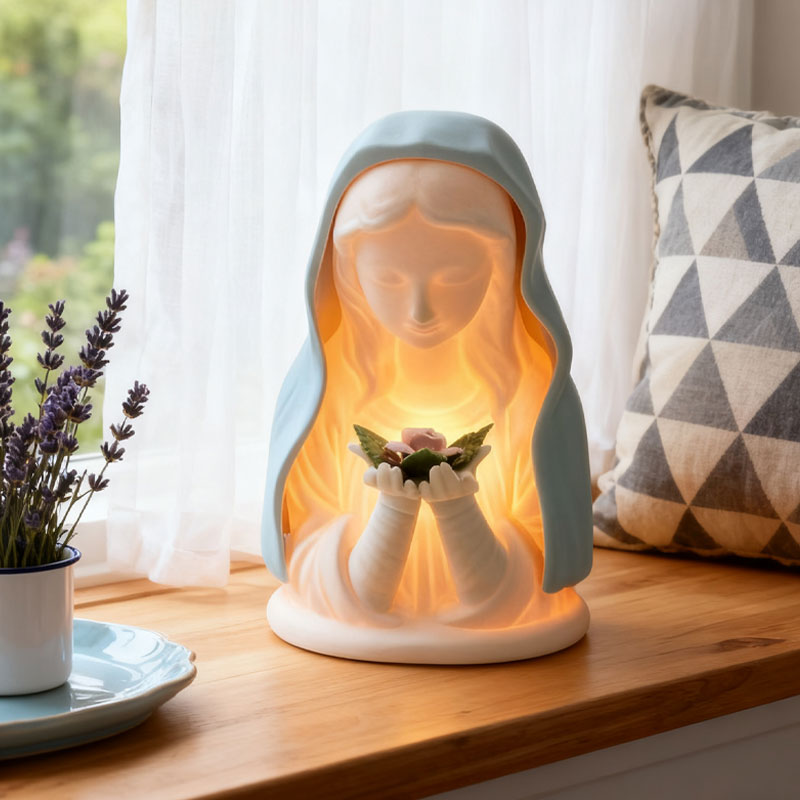 Lampada da notte per la preghiera alla Vergine Maria