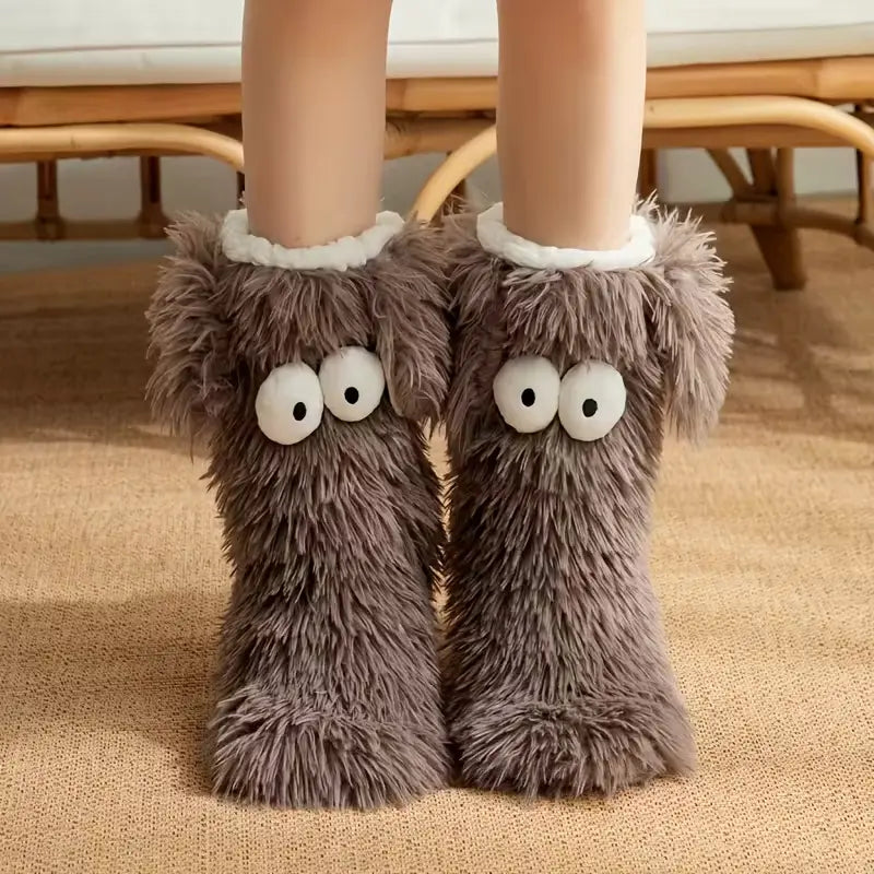 Simpatici calzini antiscivolo in peluche
