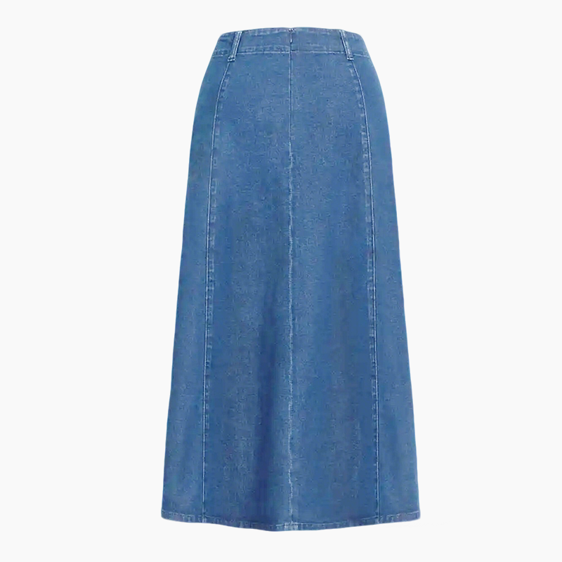 🎁Novità 2026👗Gonna lunga da donna in denim – Vita alta e taglio svasato