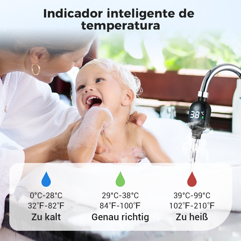 🚿 💧 Soffione doccia con indicatore LED - Mostra la temperatura dell'acqua con colori diversi, facile da installare e a risparmio energetico 🌈📦
