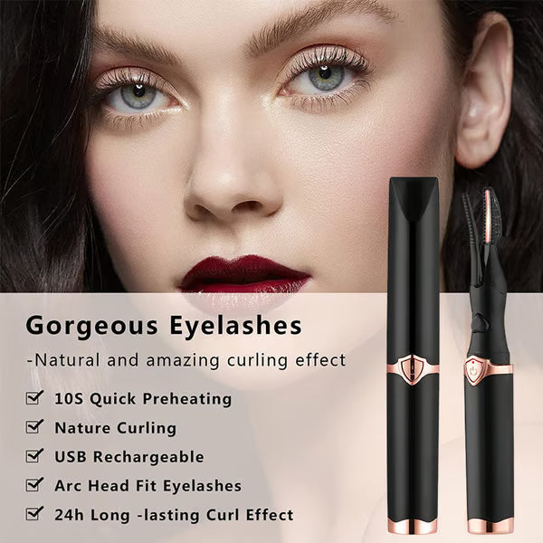 Piegaciglia elettrico per un look glamour immediato👁️Sbatti le ciglia e stupisci tutti!