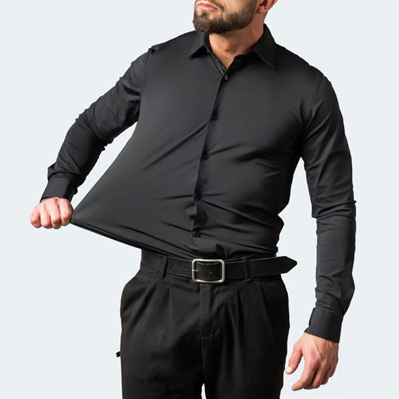 CAMICIA ELASTICA NON STIRATA ANTIPIEGA