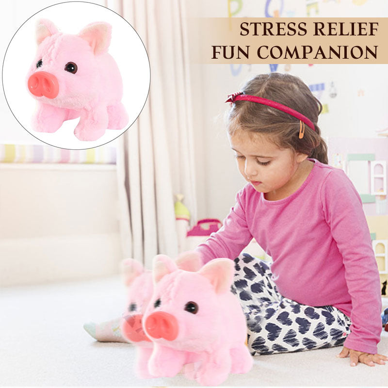 Peluche elettrico a forma di maiale che cammina