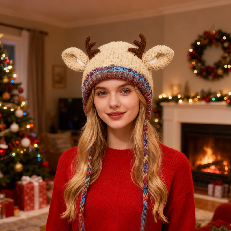 🎅 Cappello natalizio con corna di cervo dal design original