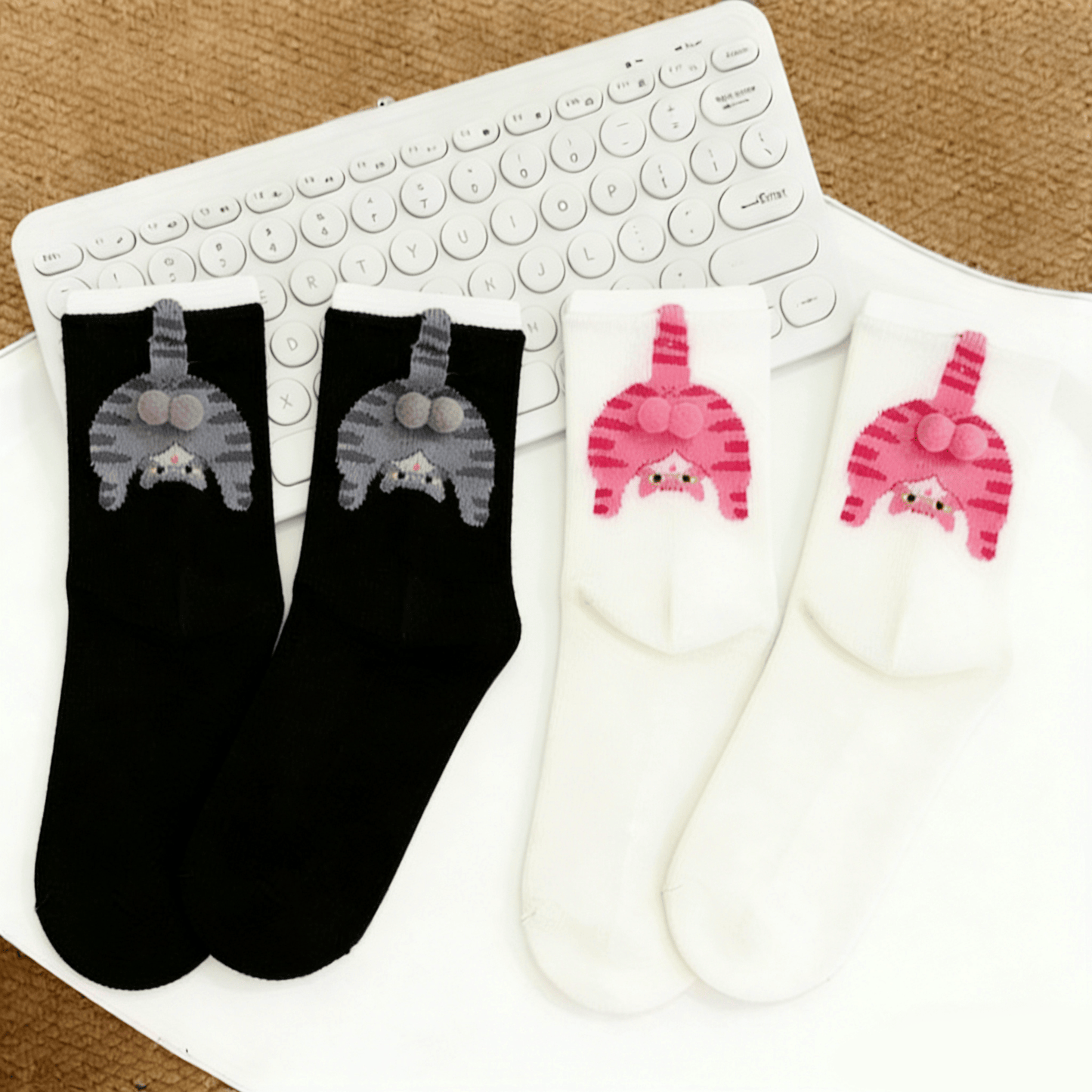 🐱🍑Divertenti calzini 3D Kitty Butt per donna – Design adorabile per divertirsi ogni giorn
