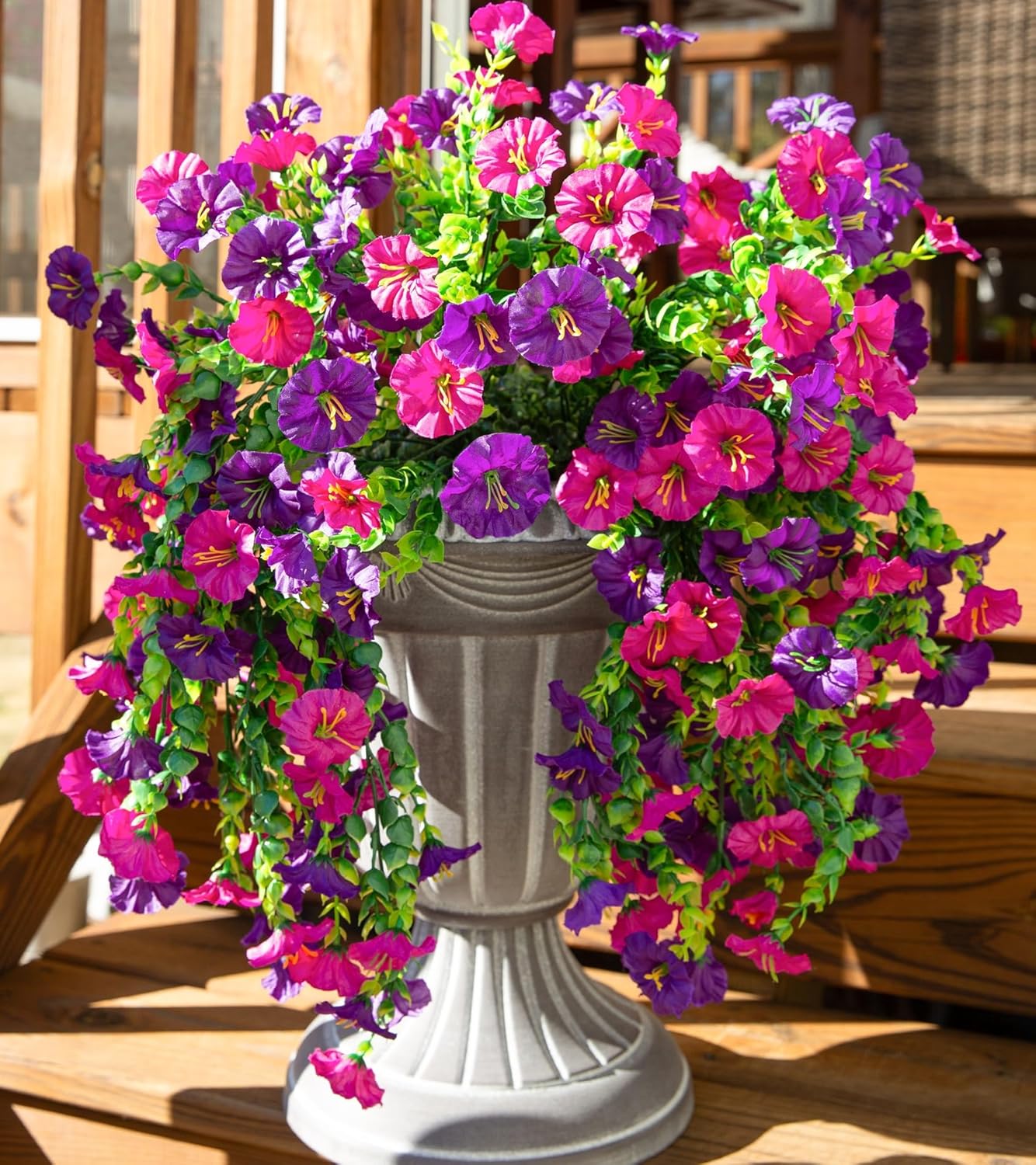 Decorazione perfetta per il giardino- 🌺 Vite di fiori artificiali appesi ornamenti