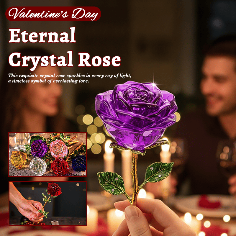 🌹Saldi di San Valentino💕Rosa di cristallo che sboccia per sempre