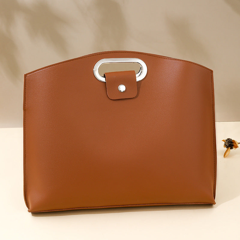 Borsa impermeabile in pelle per laptop da 14-16 pollici, 2 pezzi, per donna, borsa a mano