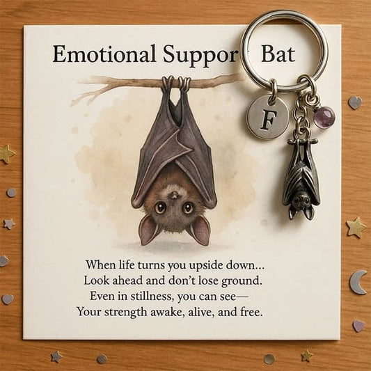 🔥ULTIMO GIORNO 50% DI SCONTO - 🦇Portachiavi ispiratore con pipistrello di supporto emotivo