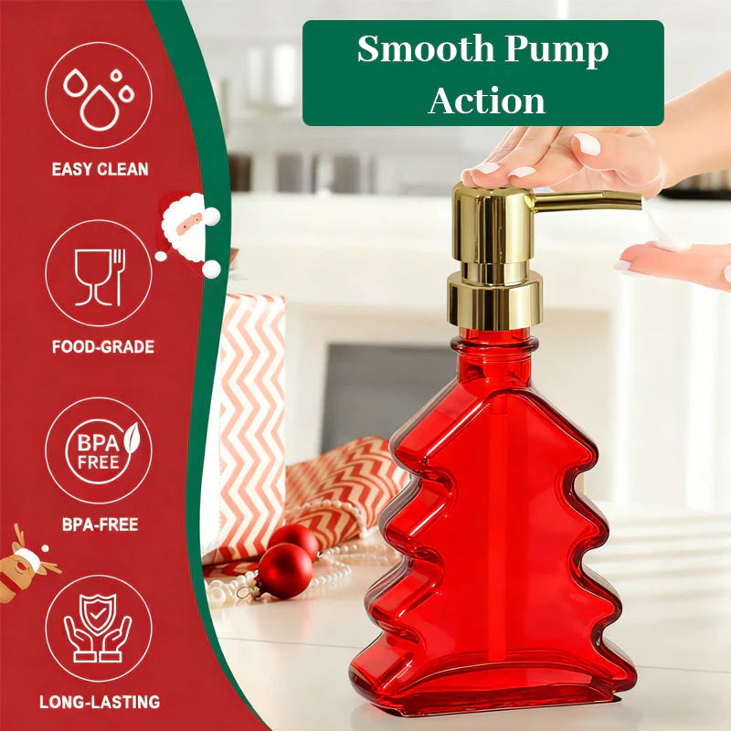 🔥Saldi natalizi 49% di sconto🎄Dispenser per sapone in vetro a forma di albero di Natale