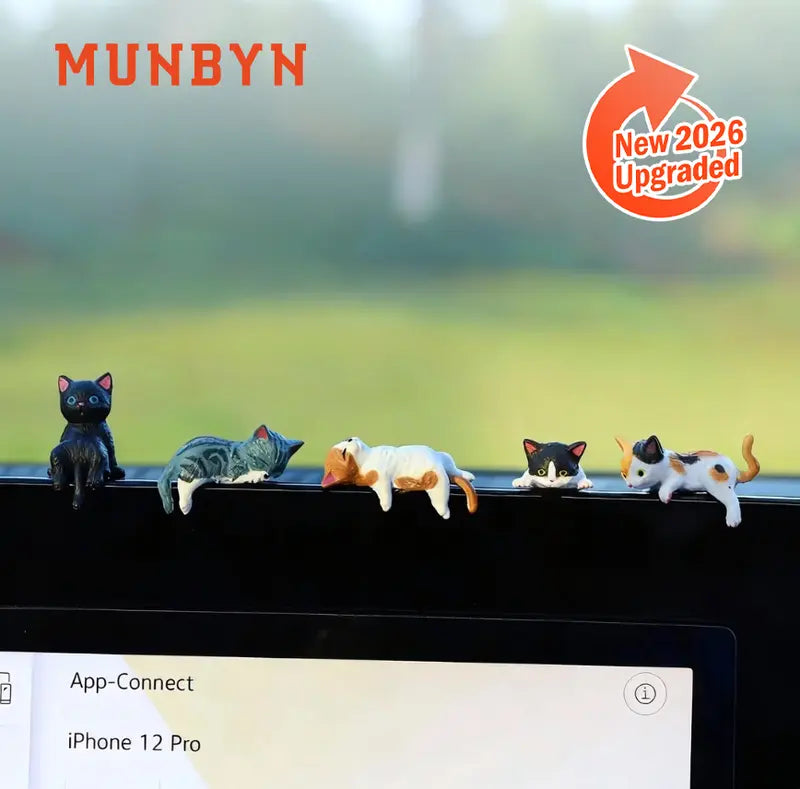 🎁Ultimo giorno 49% DI SCONTO🐱Mini statuine da scrivania a forma di gatto – Set di 5 simpatici gattini cartoo