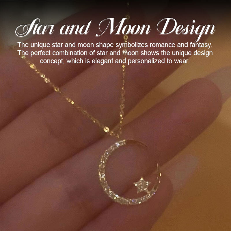 Collana Super Shiny Exquisite Zircon Star Moon