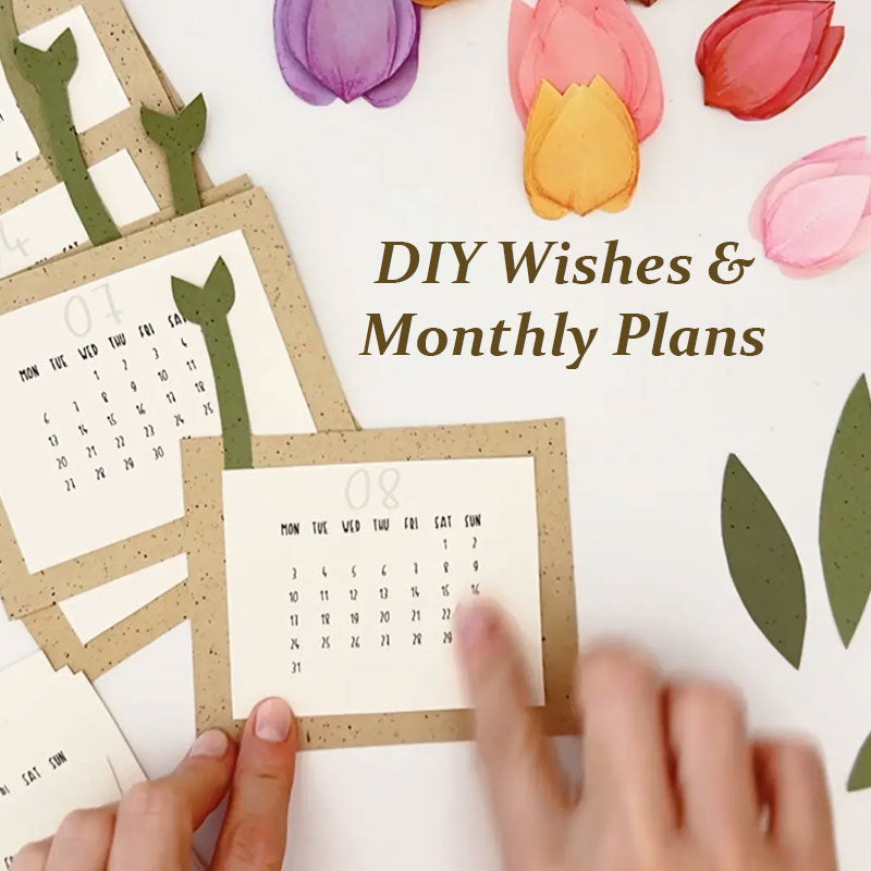 Calendario 2026 con fiori di carta🌷