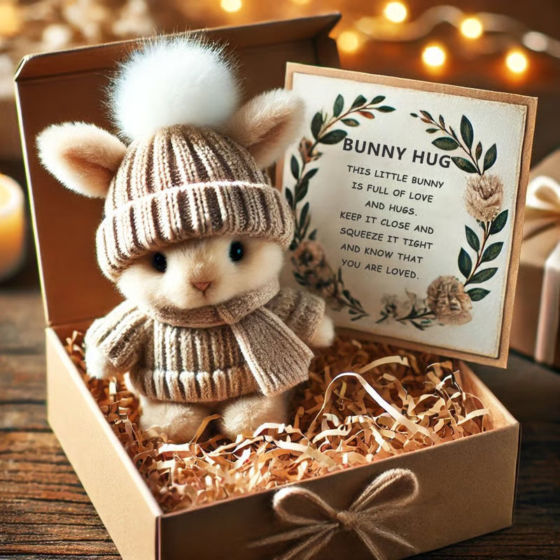 🎉Saldi speciali🐇Mini coniglietto abbraccio fatto a mano, grazioso regalo di Pasqua