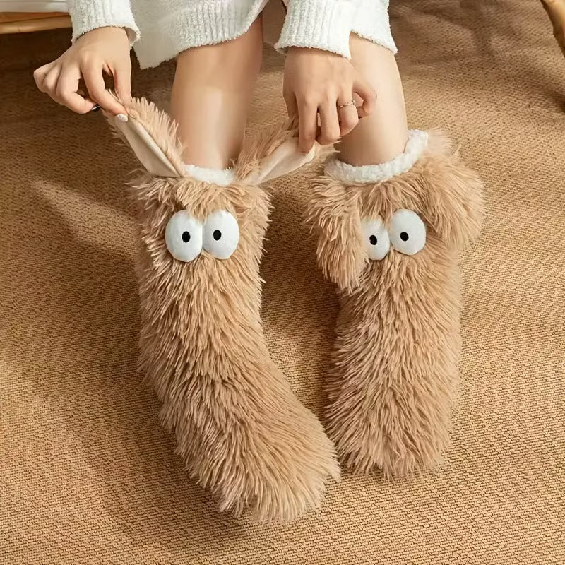 Simpatici calzini antiscivolo in peluche