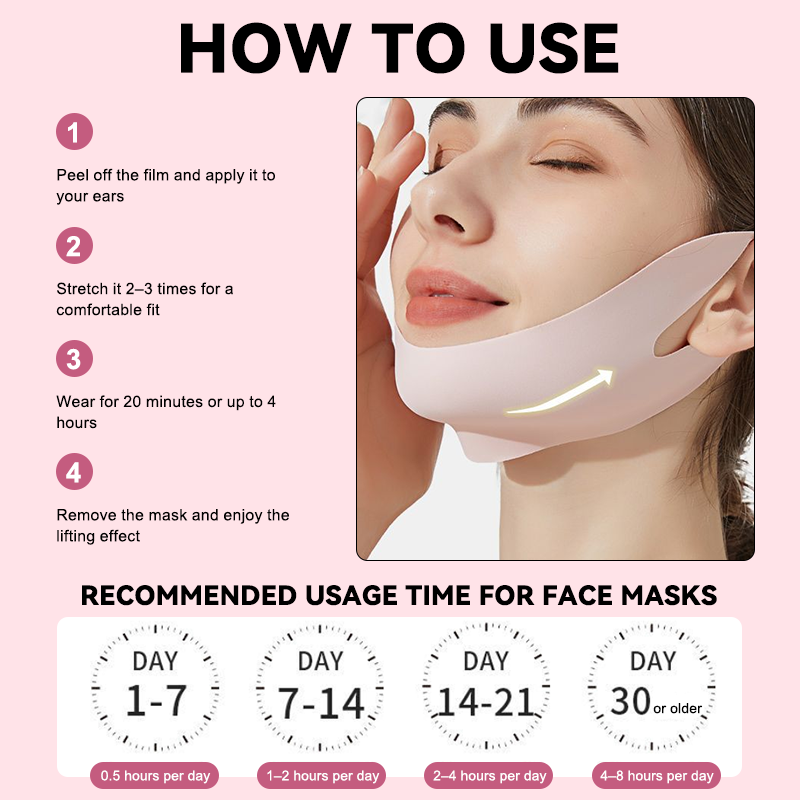 Maschera modellante per il viso con ganci auricolari