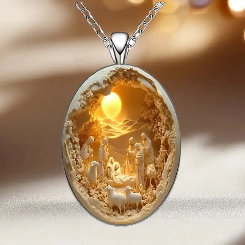 Elegante collana in vetro