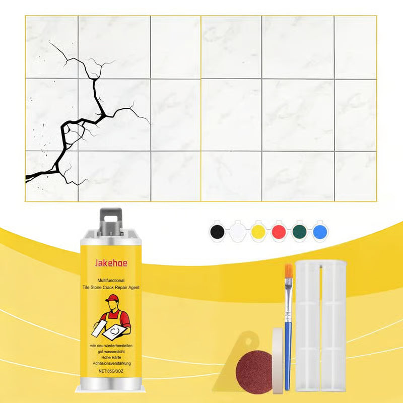 🔥ULTIMO GIORNO 50% DI SCONTO - 🔧Colla per riparazione piastrelle ad asciugatura rapida - Kit completo di attrezzi per il fai da te - Ripara le crepe in modo permanente in pochi minuti!